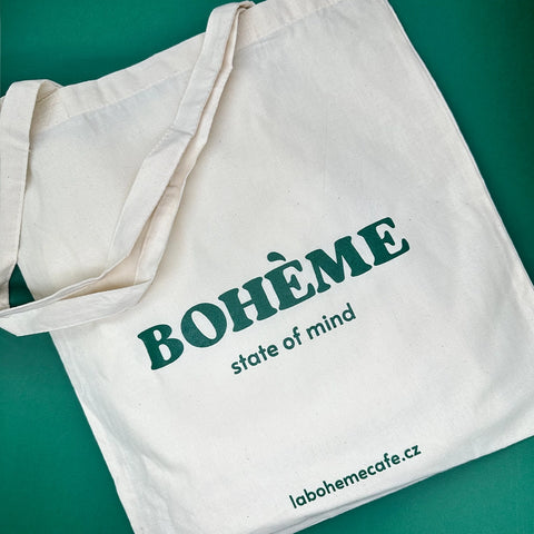 Geantă ușoară din bumbac La Bohème Café State of Mind