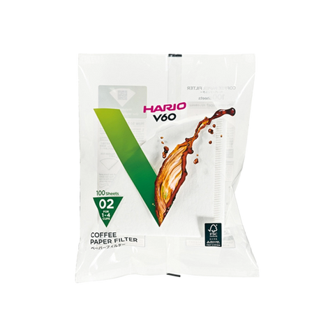 Hario V60-02 White Paper Filters 100 pcs