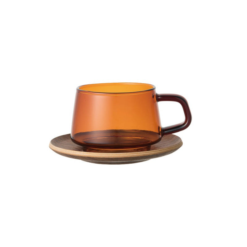 Kinto SEPIA ceașcă cu farfurie 270 ml chihlimbar